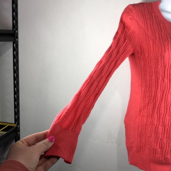 Banana Republic with Italian yarn by Filpucci coral sweater size small - Picture 4 of 10